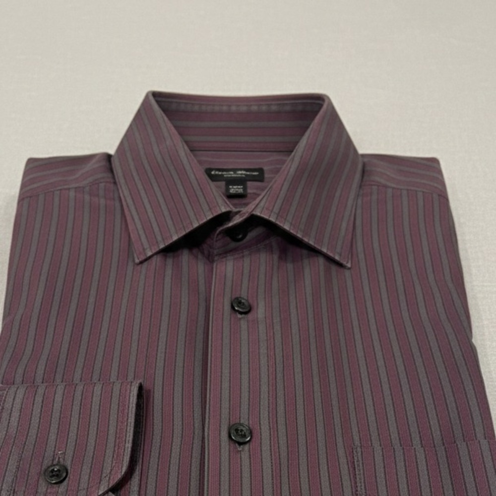 Sophisticated Stripe Button Down  | Crisp Point Collar- 2XL